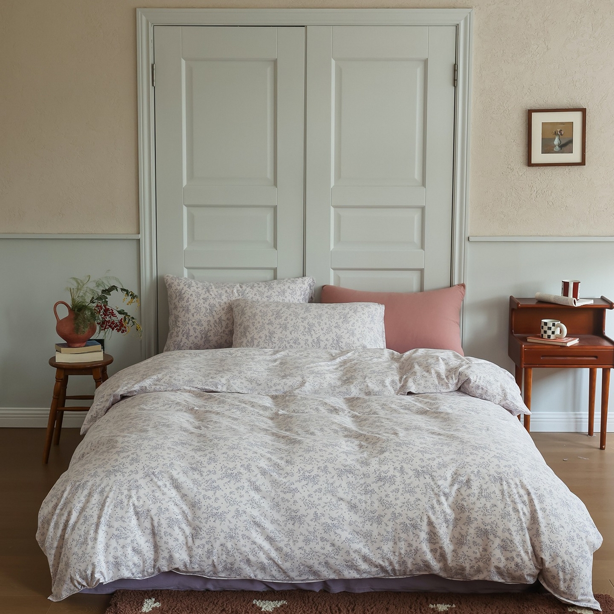 爱丽丝 2025新款亲肤舒适针织棉四件套系列 薰衣草紫