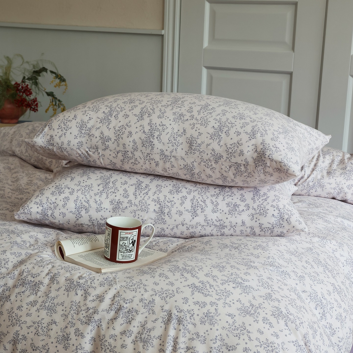 91家纺网 家纺一手货源 找家纺 爱丽丝 2025新款亲肤舒适针织棉四件套系列 薰衣草紫