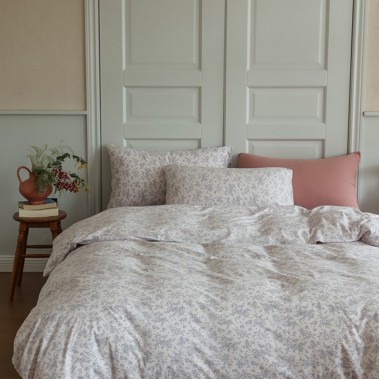 91家纺网 家纺一手货源 找家纺 爱丽丝 2025新款亲肤舒适针织棉四件套系列 薰衣草紫