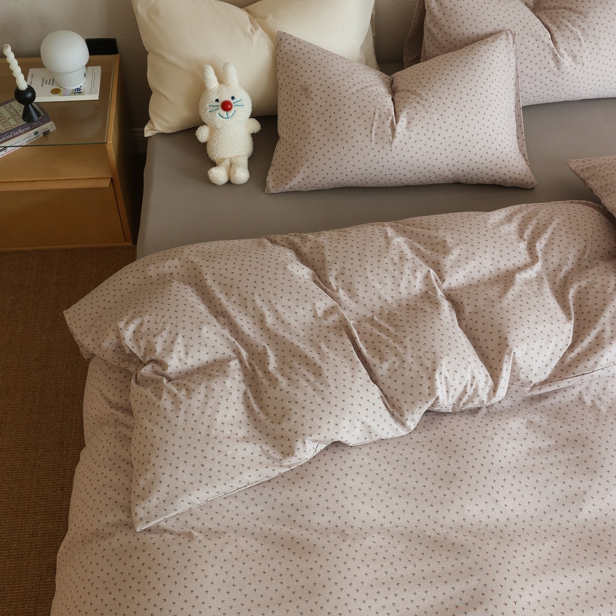 91家纺网 家纺一手货源 找家纺 爱丽丝 2025新款亲肤舒适针织棉四件套系列 椰林