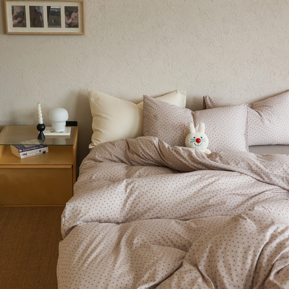 91家纺网 家纺一手货源 找家纺 爱丽丝 2025新款亲肤舒适针织棉四件套系列 椰林