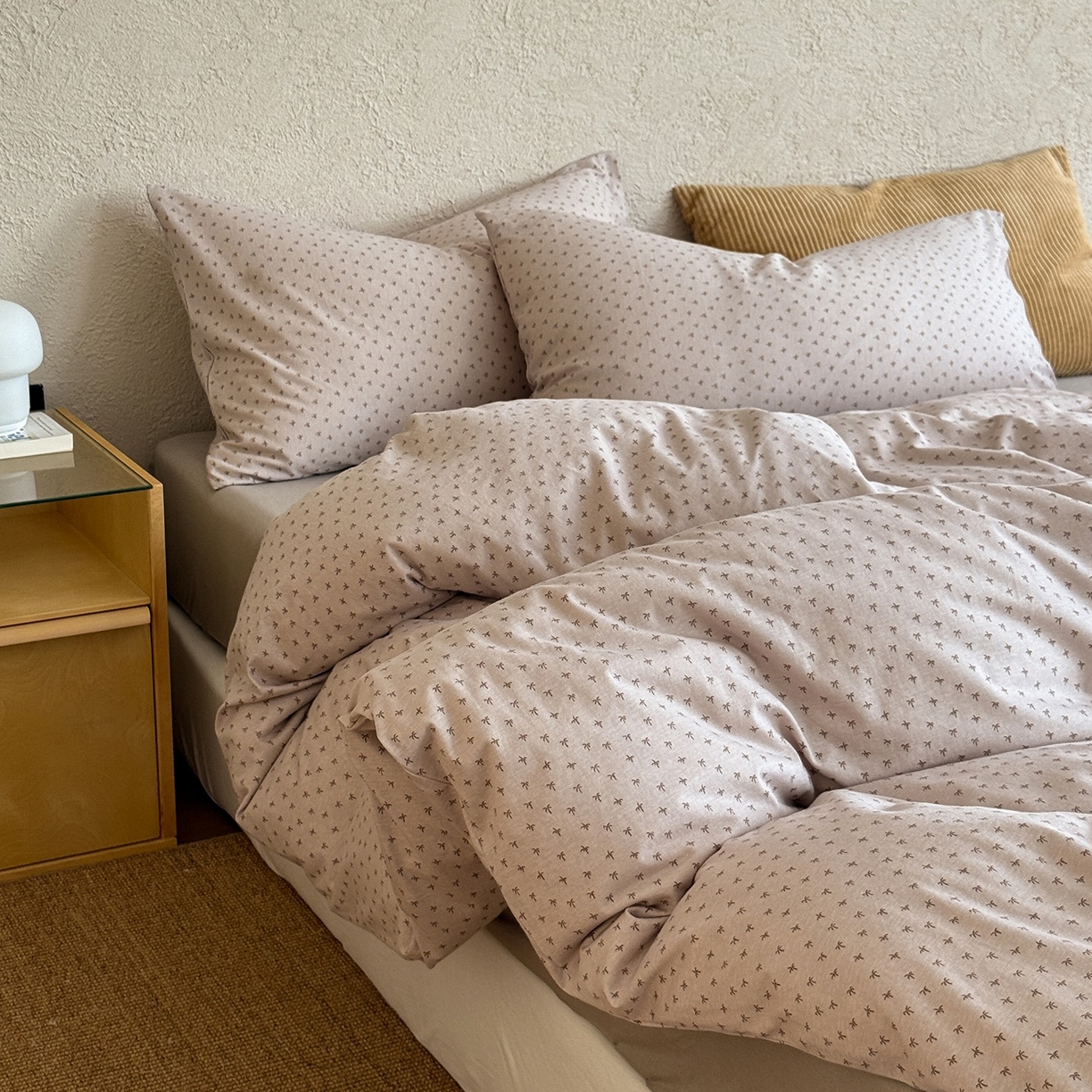 91家纺网 家纺一手货源 找家纺 爱丽丝 2025新款亲肤舒适针织棉四件套系列 椰林