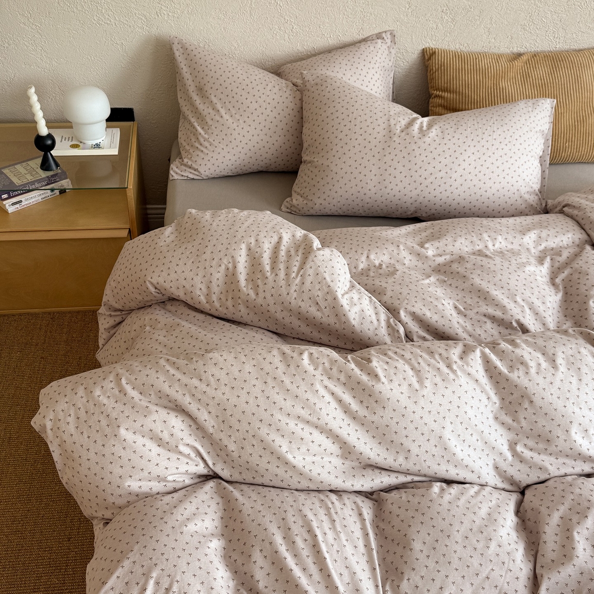 91家纺网 家纺一手货源 找家纺 爱丽丝 2025新款亲肤舒适针织棉四件套系列 椰林