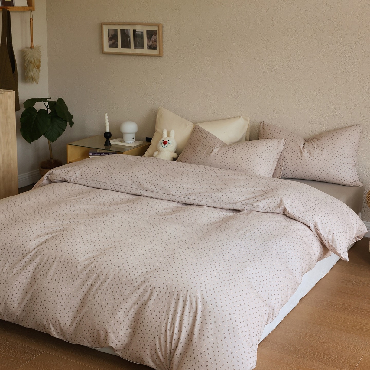 91家纺网 家纺一手货源 找家纺 爱丽丝 2025新款亲肤舒适针织棉四件套系列 椰林