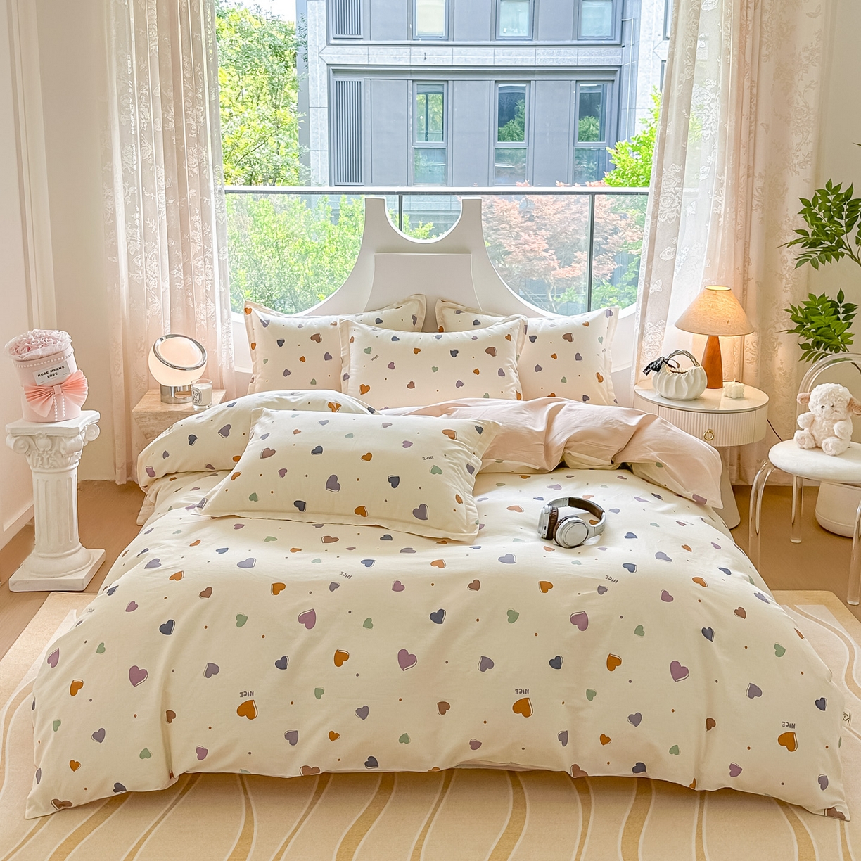 91家纺网 家纺一手货源 找家纺 芙绣家纺 2025新款A类全棉小清新印花单被套单枕套学生单品系列 夜色流光