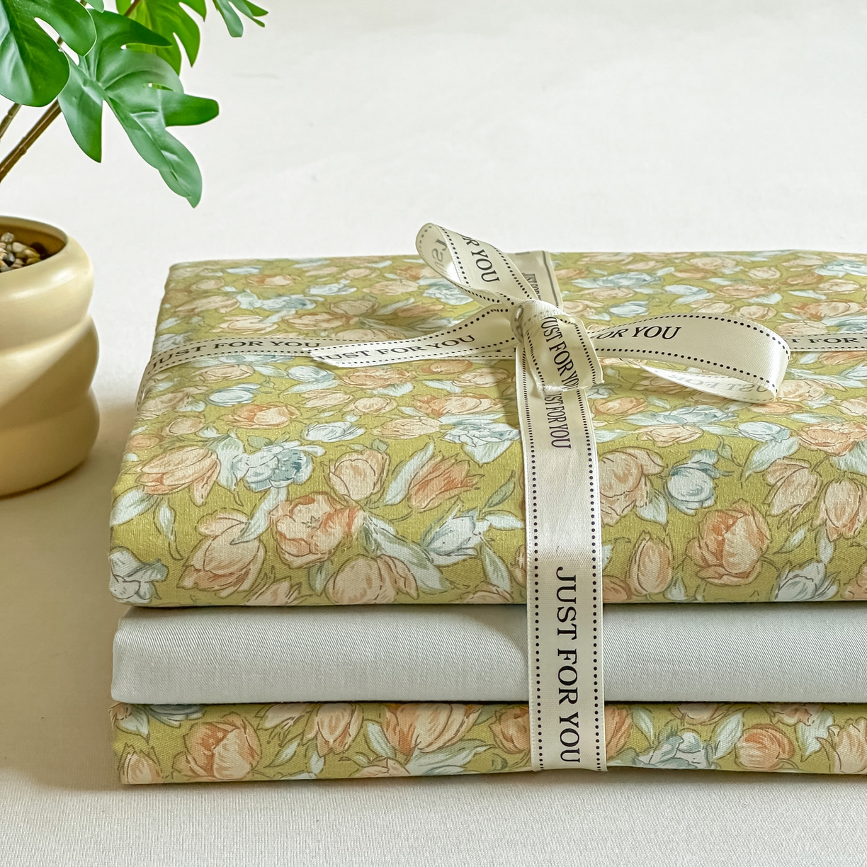 芙绣家纺 2025新款A类全棉小清新印花单被套单枕套学生单品系列 花团锦簇