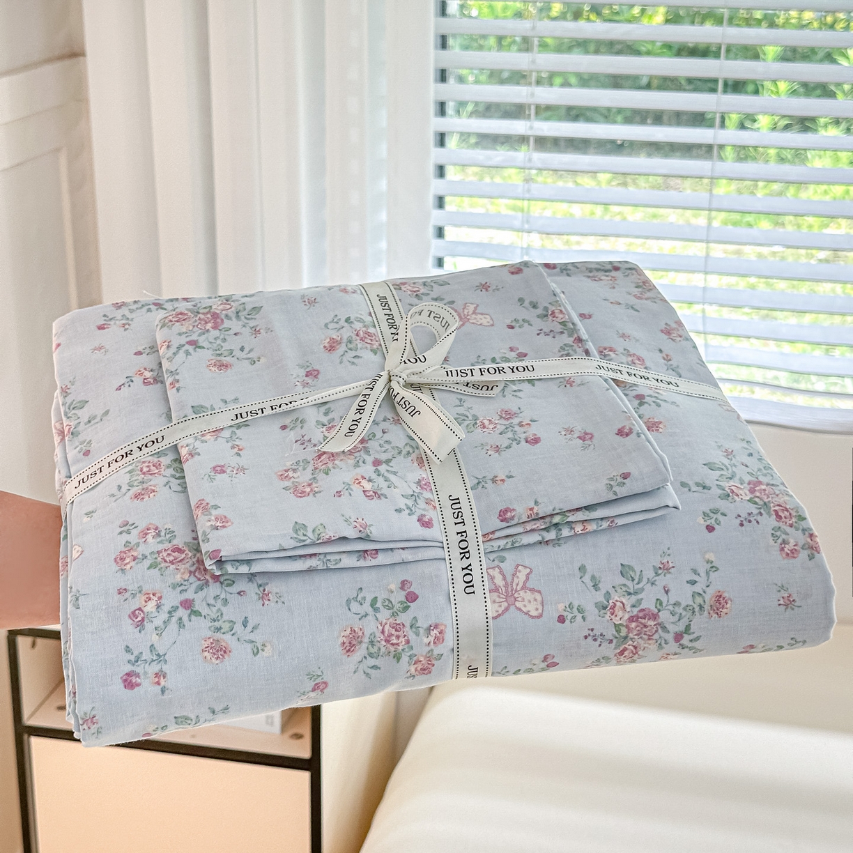 91家纺网 家纺一手货源 找家纺 （总）芙绣家纺 2025新款A类全棉双层纱小清新印花单被套学生单被套单枕套