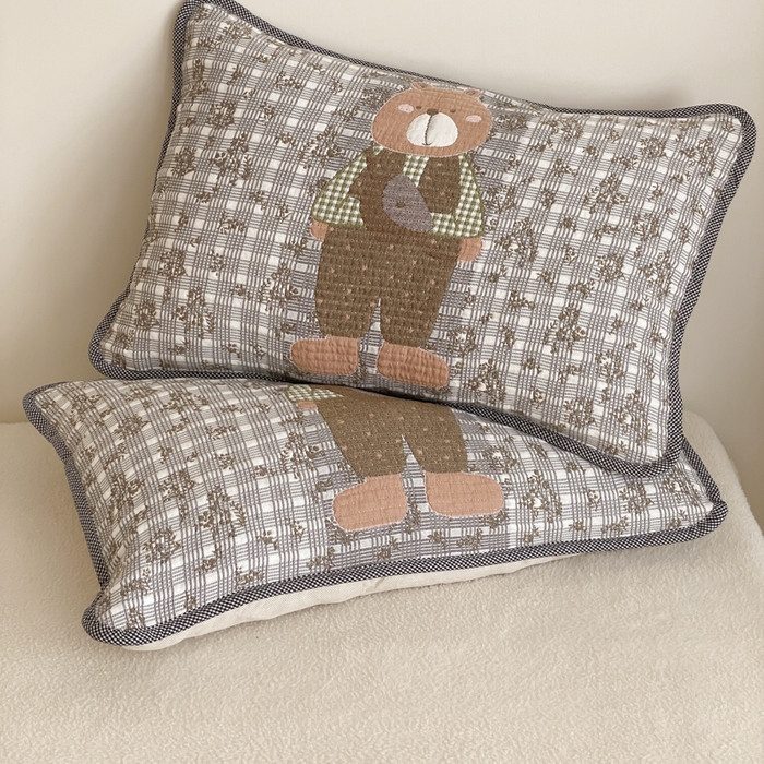 91家纺网 家纺一手货源 找家纺 （总）麻依 2025新款软萌四层全棉纱布枕套