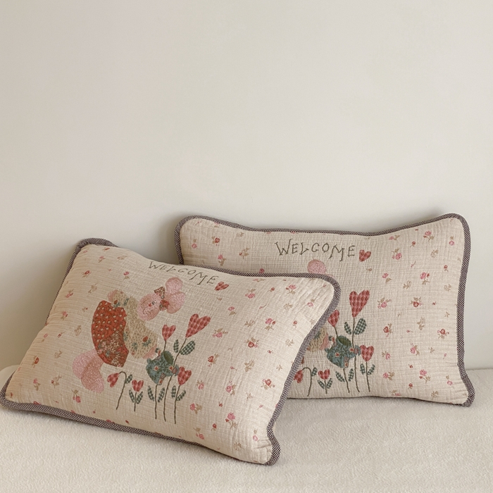 91家纺网 家纺一手货源 找家纺 （总）麻依 2025新款软萌四层全棉纱布枕套