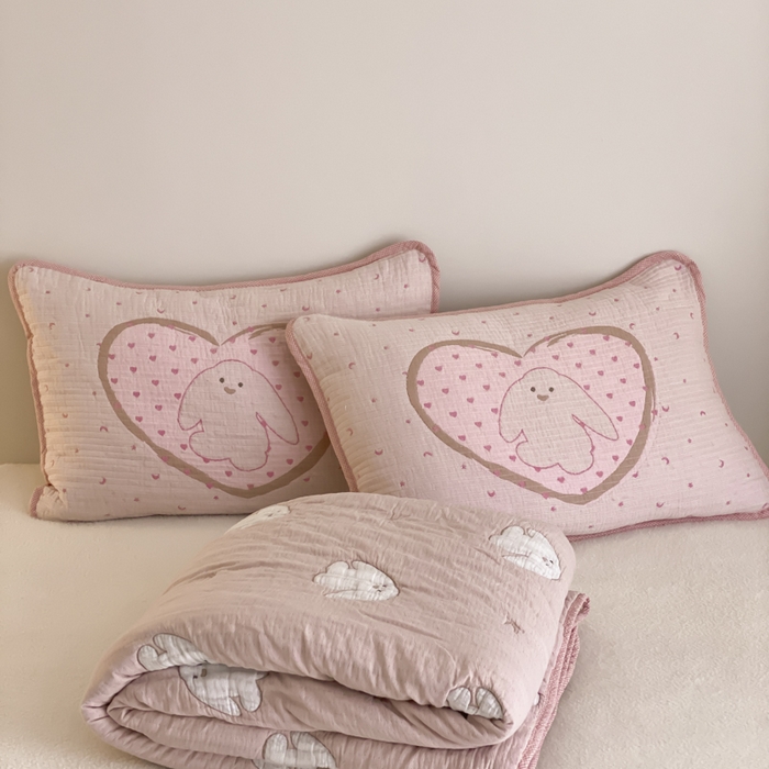 91家纺网 家纺一手货源 找家纺 （总）麻依 2025新款软萌四层全棉纱布枕套