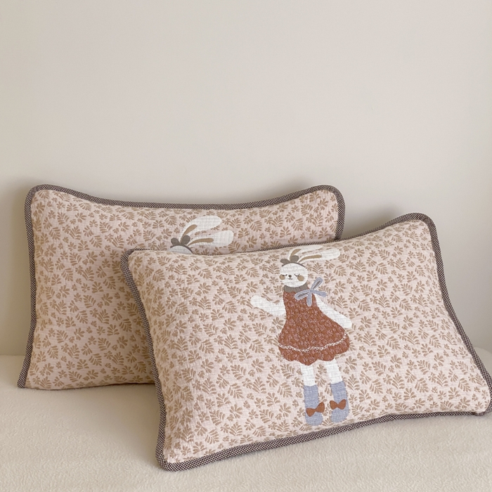 91家纺网 家纺一手货源 找家纺 （总）麻依 2025新款软萌四层全棉纱布枕套