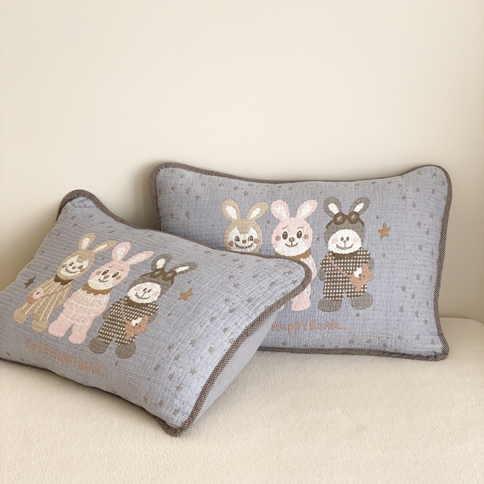 麻依 2025新款软萌四层全棉纱布枕套 伙伴拉布