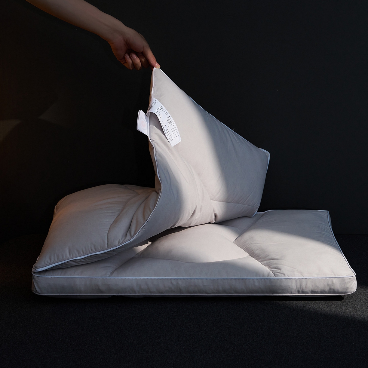 91家纺网 家纺一手货源 找家纺 （总）乐可 2025新款慢回弹鹅绒调节枕记忆棉枕头枕芯