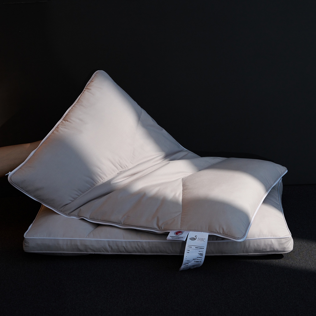 91家纺网 家纺一手货源 找家纺 （总）乐可 2025新款慢回弹鹅绒调节枕记忆棉枕头枕芯