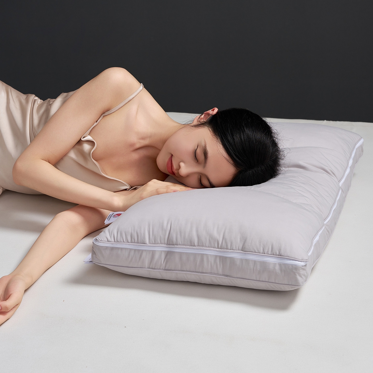 91家纺网 家纺一手货源 找家纺 （总）乐可 2025新款慢回弹鹅绒调节枕记忆棉枕头枕芯