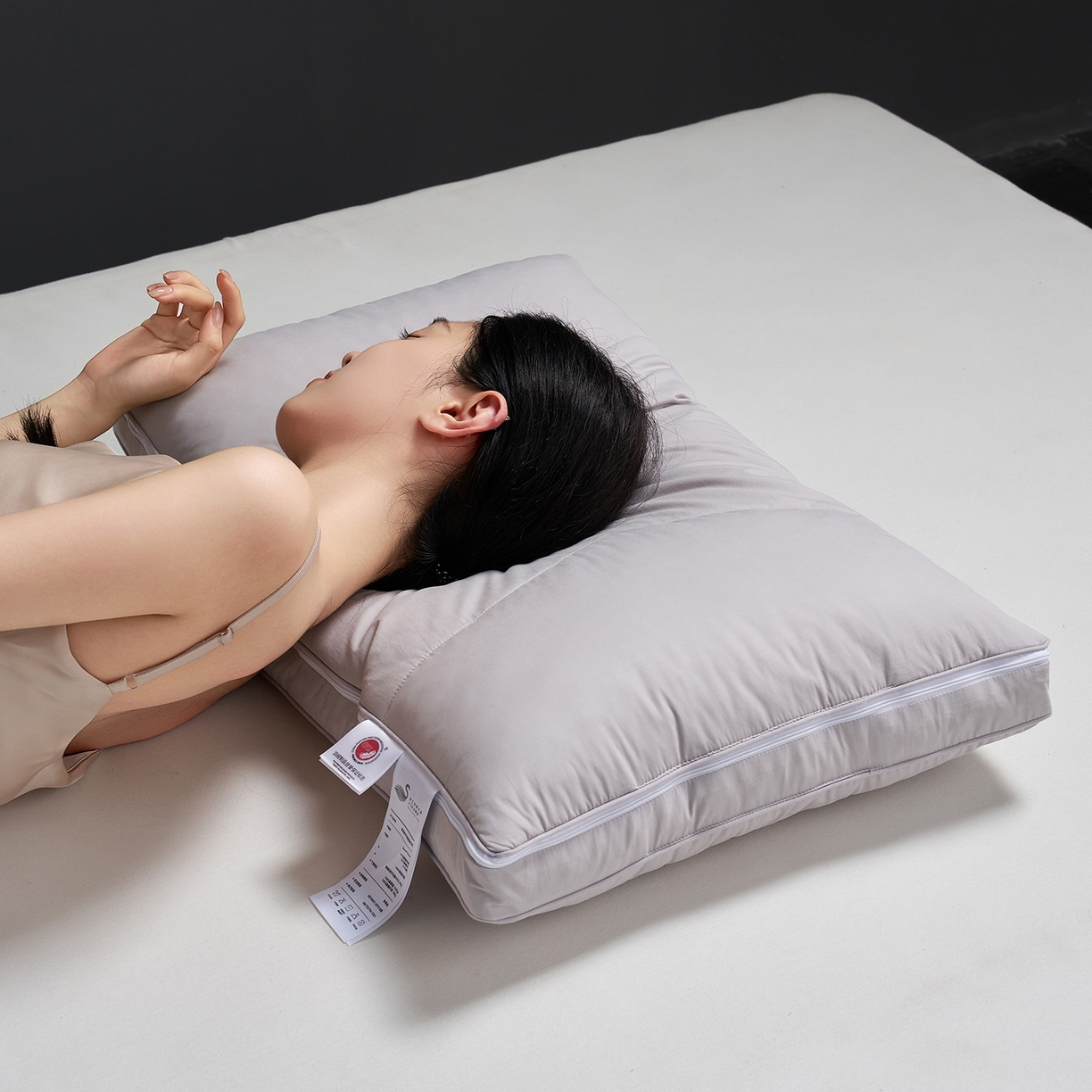 91家纺网 家纺一手货源 找家纺 （总）乐可 2025新款慢回弹鹅绒调节枕记忆棉枕头枕芯