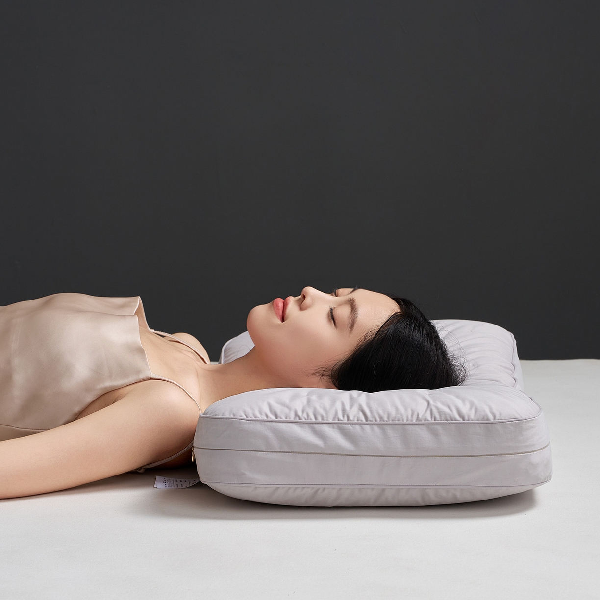 91家纺网 家纺一手货源 找家纺 （总）乐可 2025新款慢回弹鹅绒护颈枕记忆棉枕头枕芯