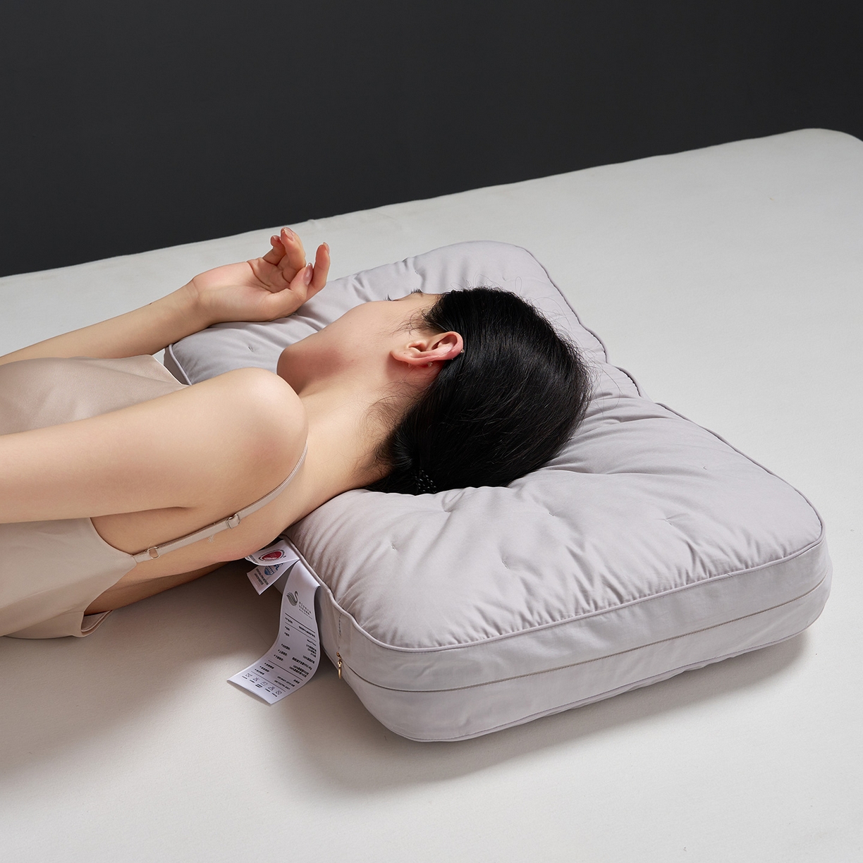 91家纺网 家纺一手货源 找家纺 （总）乐可 2025新款慢回弹鹅绒护颈枕记忆棉枕头枕芯