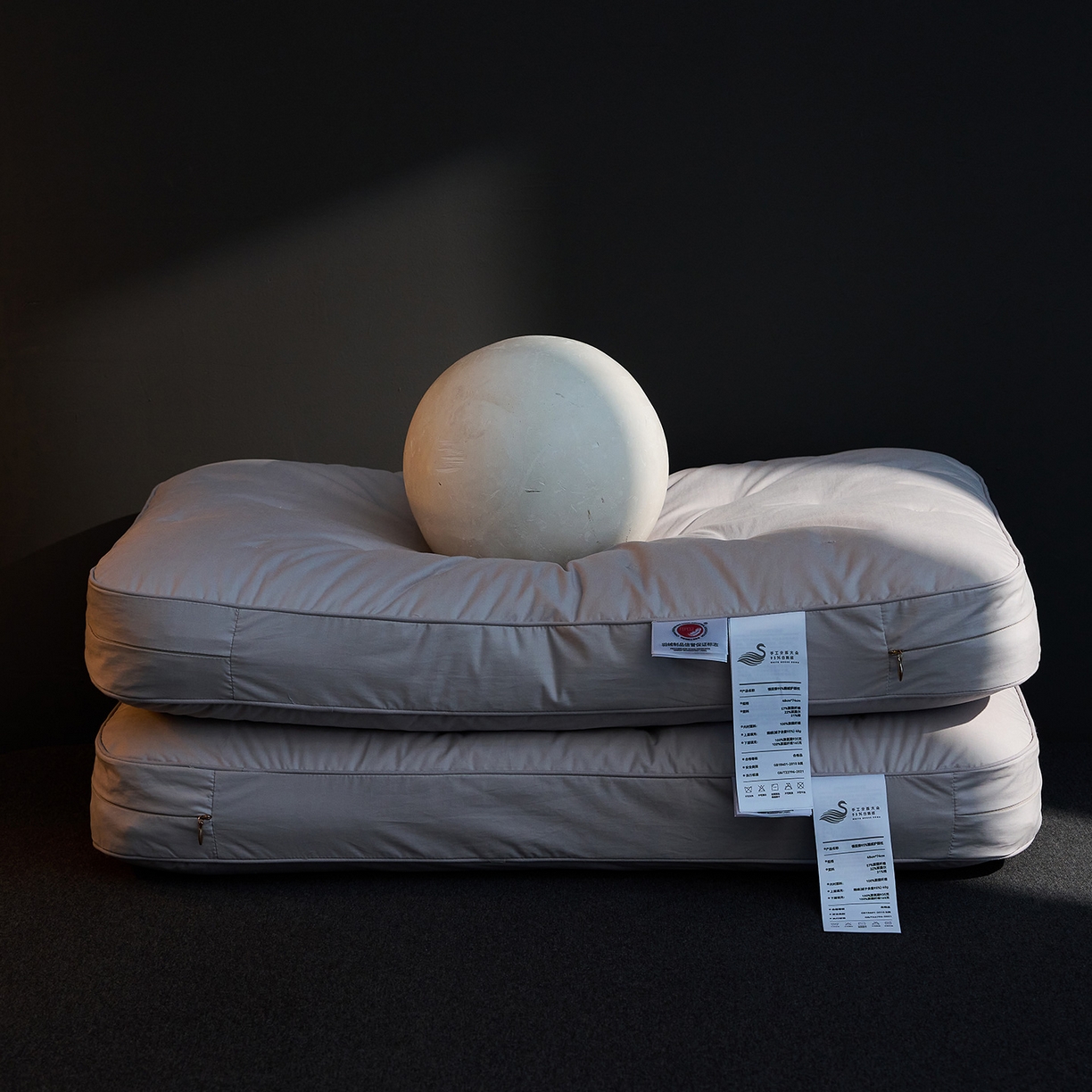 91家纺网 家纺一手货源 找家纺 （总）乐可 2025新款慢回弹鹅绒护颈枕记忆棉枕头枕芯