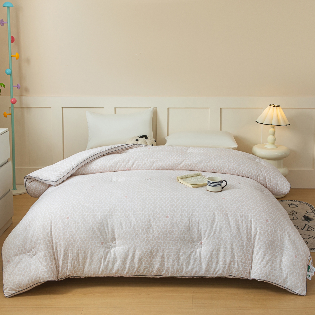 大世界被王 2025新款印花立体暖绒冬被被子被芯 叶韵咖