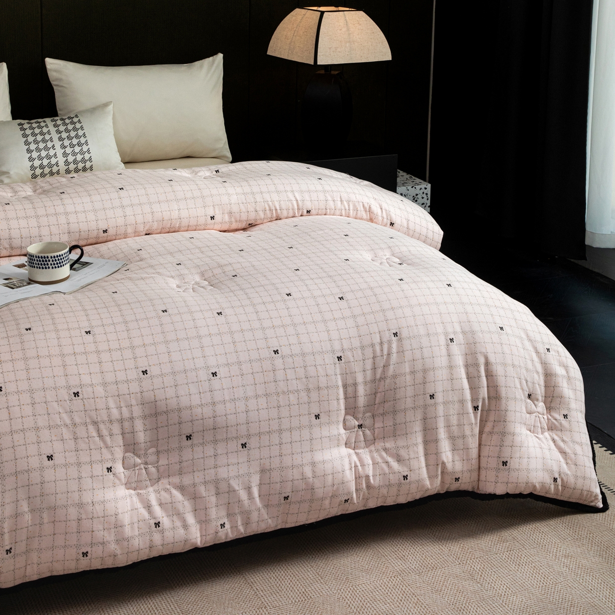 91家纺网 家纺一手货源 找家纺 （总）大世界被王 2025新款蝴蝶结花边冬被被子被芯