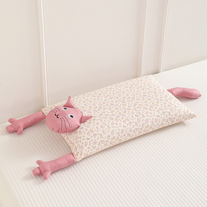 大熊枕芯 2025新款哇塞猫枕芯荞麦枕羽丝绒枕头枕芯 哇塞猫-粉