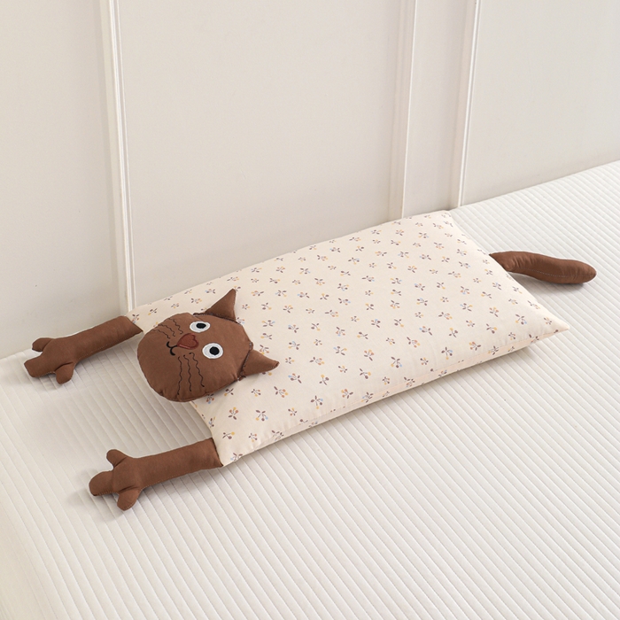 大熊枕芯 2025新款哇塞猫枕芯荞麦枕羽丝绒枕头枕芯 哇塞猫-咖