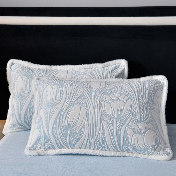 91家纺网 家纺一手货源 找家纺 （总）斯尔顿 2025新款高克重标准8.5斤雕花牛奶绒四件套兔毛绒包边法莱绒珊瑚绒