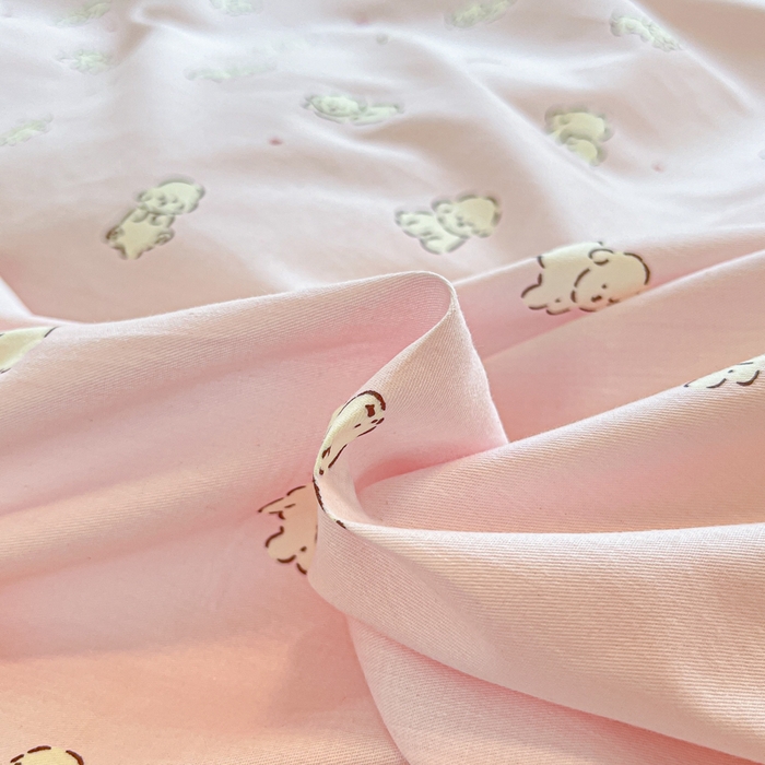 91家纺网 家纺一手货源 找家纺 麦伦家居 2025秋冬新品多功能床品全棉+豆豆绒四件套卡通小清新系列 拾趣爱宠