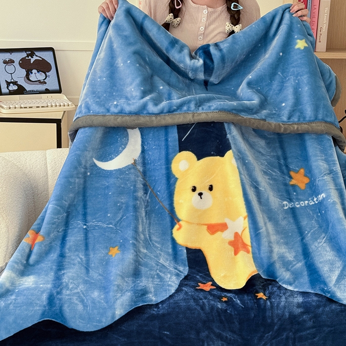 91家纺网 家纺一手货源 找家纺 （总）舒隅家纺 2025新款大版印花云毯毛毯毯子