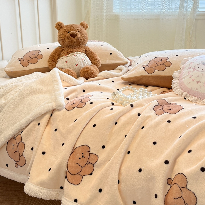 91家纺网 家纺一手货源 找家纺 （总）红嘴企鹅 2025新款A类ins风卡通可爱加厚牛奶绒羊羔绒毛毯毯子办公室沙发儿童空调盖毯午休毯