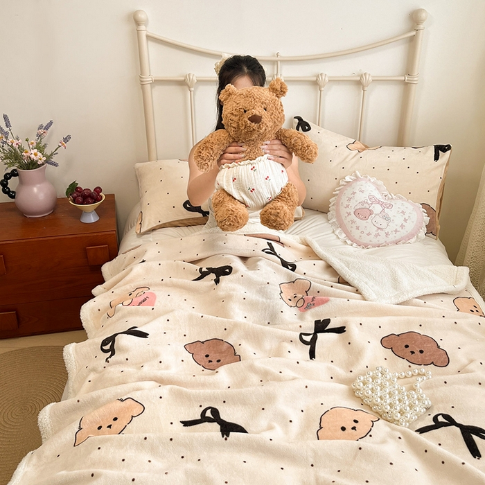 91家纺网 家纺一手货源 找家纺 （总）红嘴企鹅 2025新款A类ins风卡通可爱加厚牛奶绒羊羔绒毛毯毯子办公室沙发儿童空调盖毯午休毯