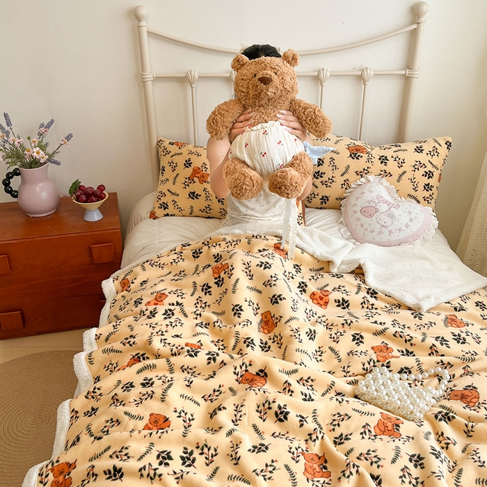 91家纺网 家纺一手货源 找家纺 （总）红嘴企鹅 2025新款A类ins风卡通可爱加厚牛奶绒羊羔绒毛毯毯子办公室沙发儿童空调盖毯午休毯