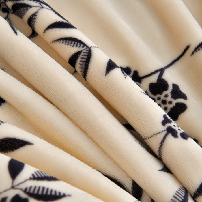 91家纺网 家纺一手货源 找家纺 诺梵家纺 2025新款8斤加厚保暖金貂绒牛奶绒印花四件套 山野间