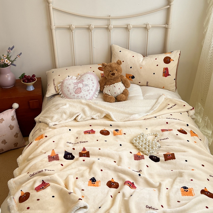 91家纺网 家纺一手货源 找家纺 红嘴企鹅 2026新款A类ins风卡通可爱加厚牛奶绒羊羔绒毛毯毯子办公室沙发儿童空调盖毯午休毯 点心