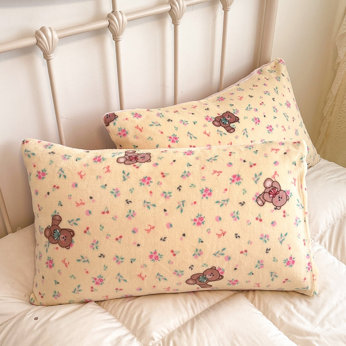 91家纺网 家纺一手货源 找家纺 红嘴企鹅 2025新款A类ins风卡通可爱加厚牛奶绒羊羔绒毛毯毯子办公室沙发儿童空调盖毯午休毯 萌萌熊