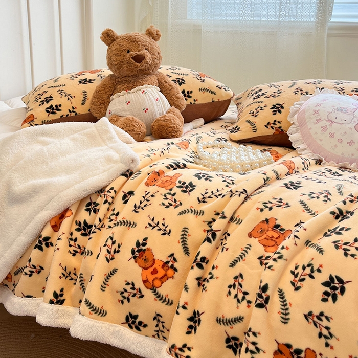 91家纺网 家纺一手货源 找家纺 红嘴企鹅 2025新款A类ins风卡通可爱加厚牛奶绒羊羔绒毛毯毯子办公室沙发儿童空调盖毯午休毯 摩咖熊