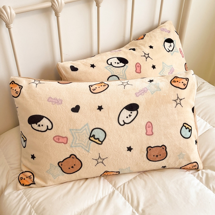 91家纺网 家纺一手货源 找家纺 红嘴企鹅 2025新款A类ins风卡通可爱加厚牛奶绒羊羔绒毛毯毯子办公室沙发儿童空调盖毯午休毯 星星乐园