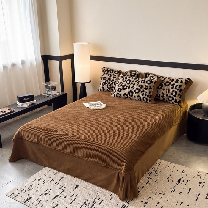 91家纺网 家纺一手货源 找家纺 （总）九花鹿 2024新款A类宽边工艺款丹麦兔毛绒牛奶绒四件套