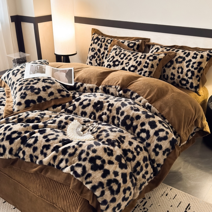 91家纺网 家纺一手货源 找家纺 （总）九花鹿 2024新款A类宽边工艺款丹麦兔毛绒牛奶绒四件套