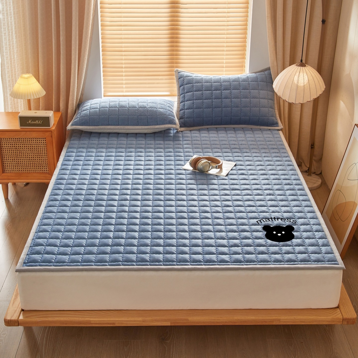 91家纺网 家纺一手货源 找家纺 （总）芊梵床垫 2025新款牛奶绒褥子系列-烫画版