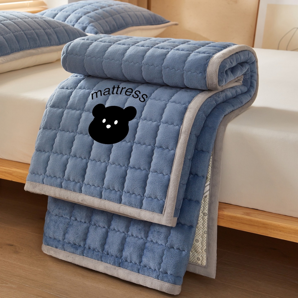 91家纺网 家纺一手货源 找家纺 （总）芊梵床垫 2025新款牛奶绒褥子系列-烫画版