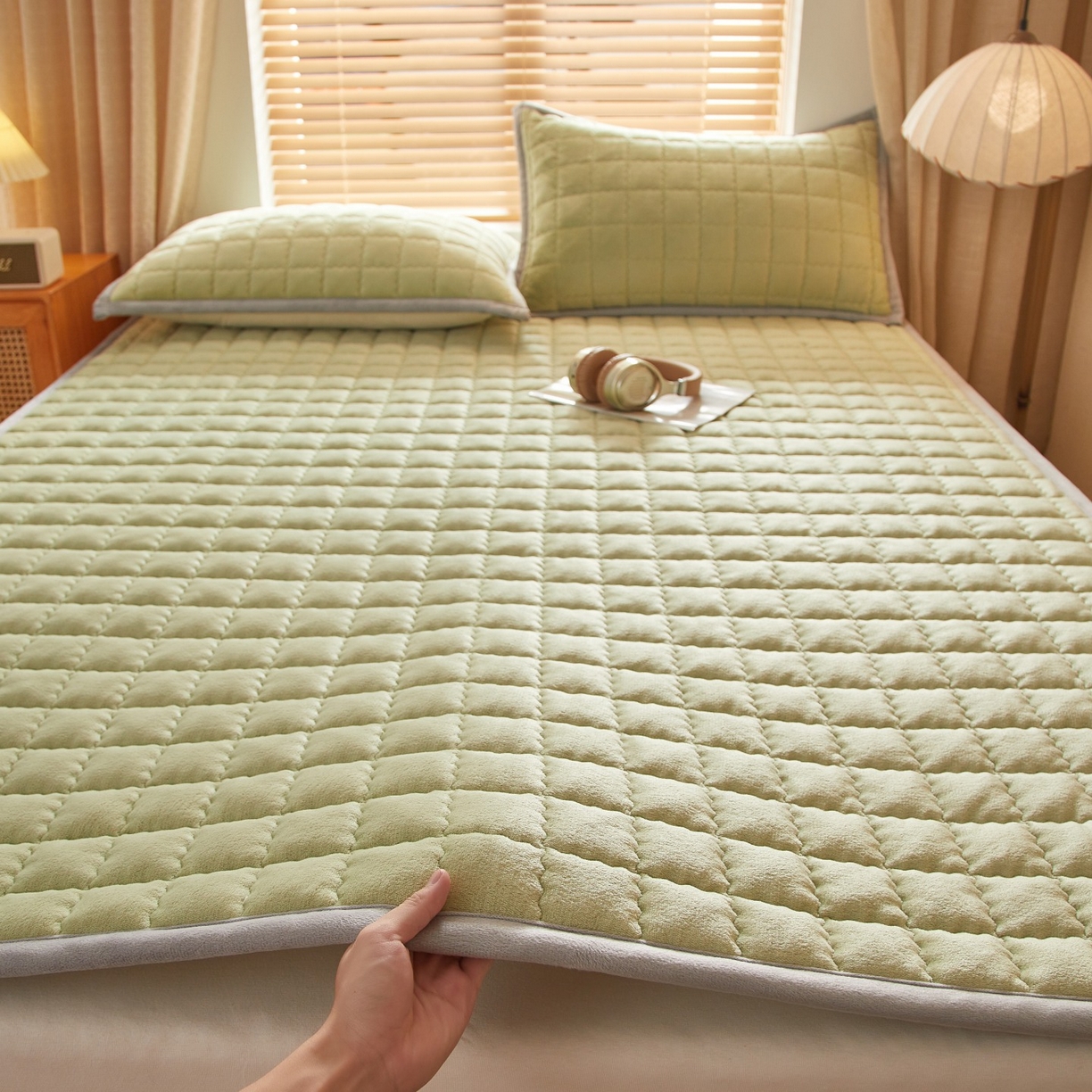 91家纺网 家纺一手货源 找家纺 （总）芊梵床垫 2025新款牛奶绒褥子系列-烫画版