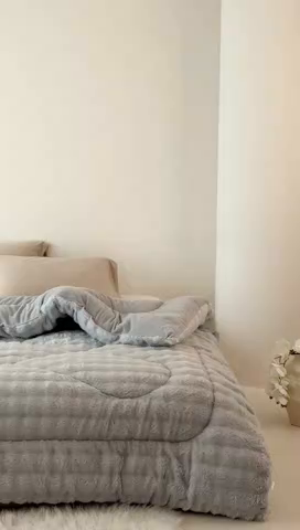 91家纺网 家纺一手货源 找家纺 申龙家纺 2025新款ab版兔绒牛奶绒冬被 灰