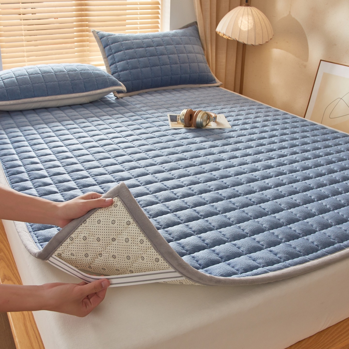 91家纺网 家纺一手货源 找家纺 （总）芊梵床垫 2025新款牛奶绒褥子系列-无烫画版