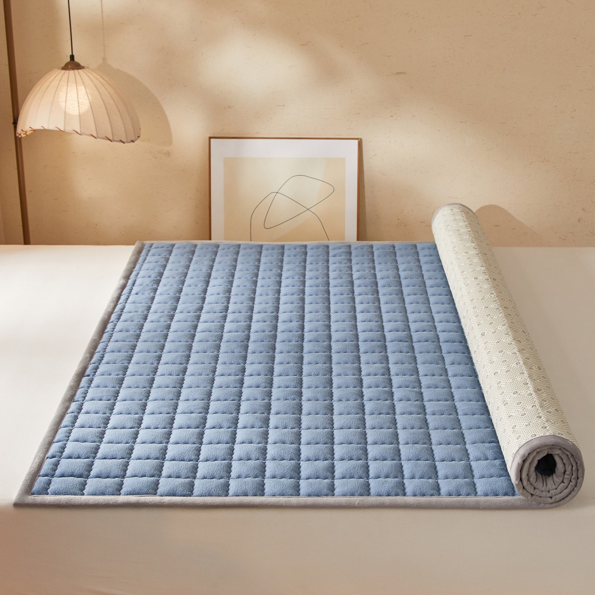 91家纺网 家纺一手货源 找家纺 （总）芊梵床垫 2025新款牛奶绒褥子系列-无烫画版