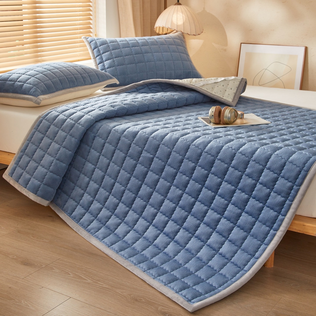 91家纺网 家纺一手货源 找家纺 （总）芊梵床垫 2025新款牛奶绒褥子系列-无烫画版