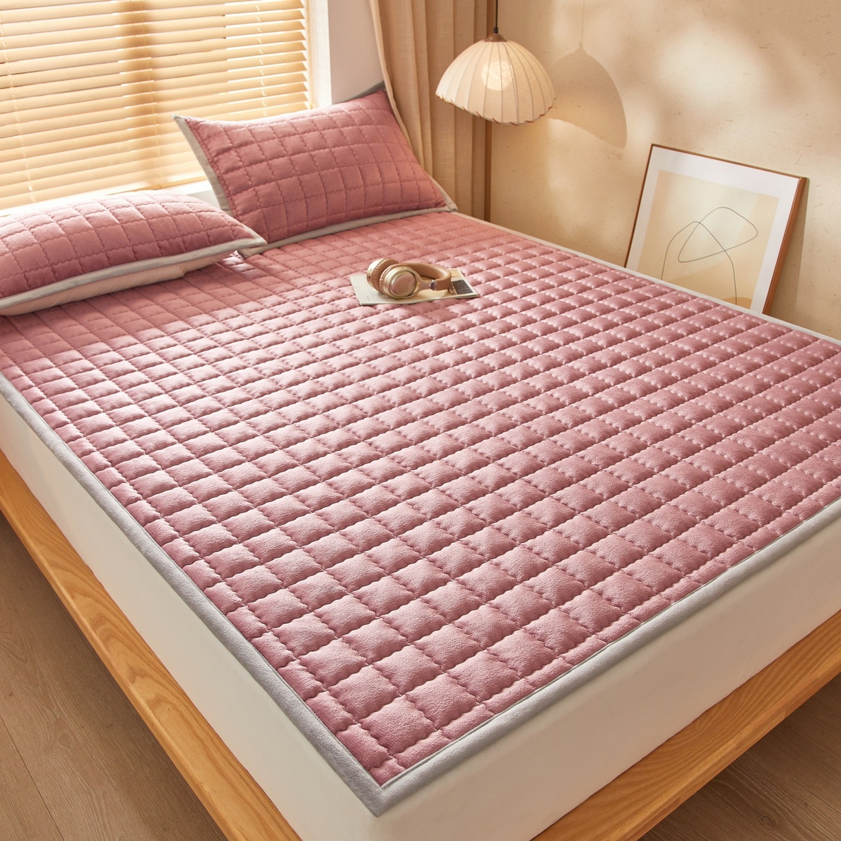 91家纺网 家纺一手货源 找家纺 （总）芊梵床垫 2025新款牛奶绒褥子系列-无烫画版