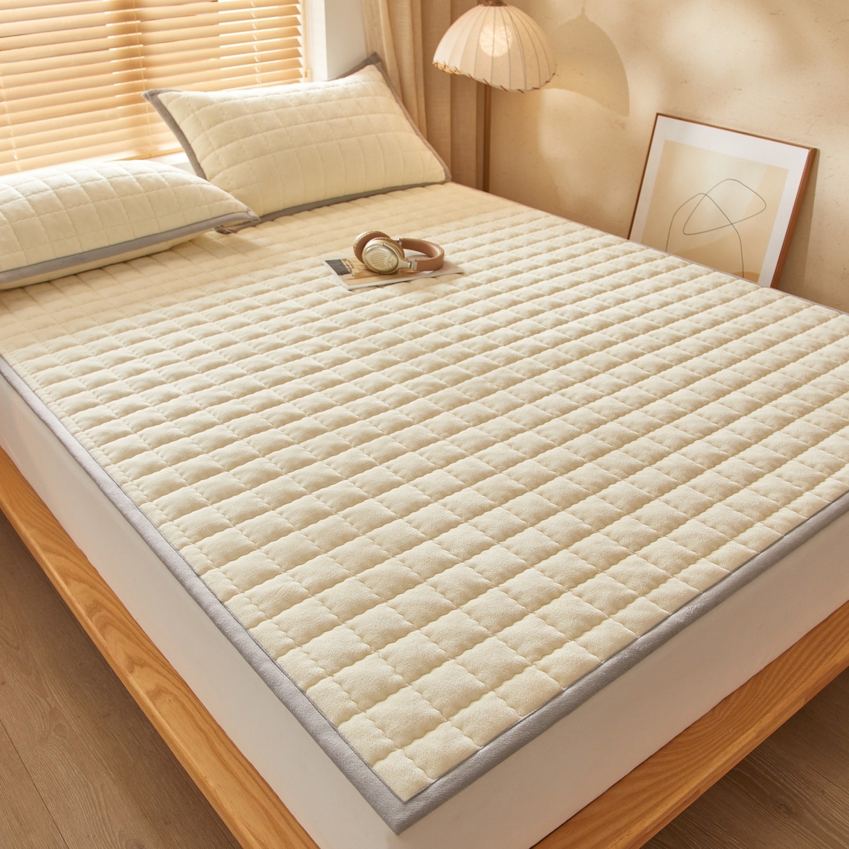 91家纺网 家纺一手货源 找家纺 （总）芊梵床垫 2025新款牛奶绒褥子系列-无烫画版