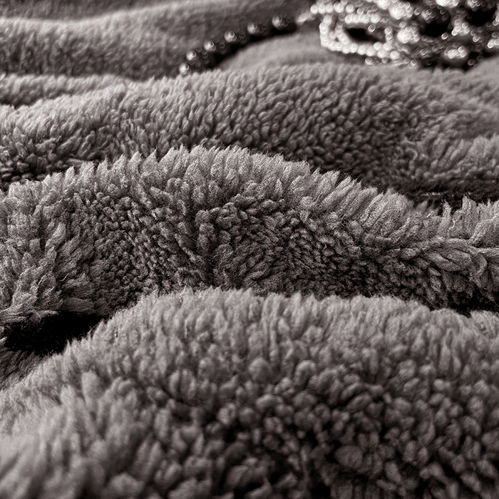 91家纺网 家纺一手货源 找家纺 楼兰公主毛毯专供 2025爆款阳离子赫本双层单层羊羔绒跨境绒毯 赫本-深灰